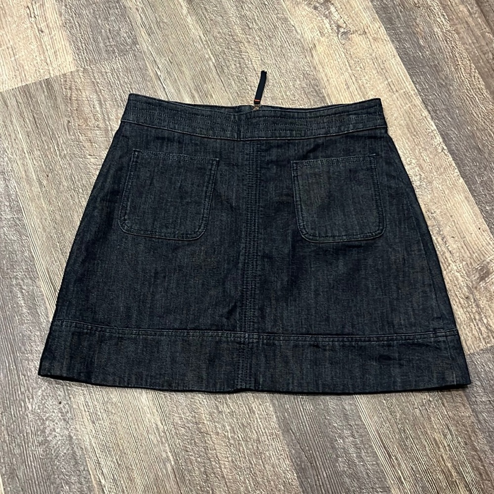 Boden Patch Pocket Denim Jean Mini Skirt Dark Wash Women Size 8